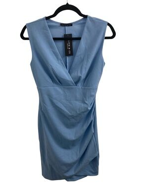 Olive & Co Blue Sleeveless Midi Dress Size S